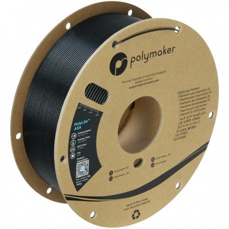 Пластик для 3д печати Polymaker PolyLite ASA Galaxy Чёрный