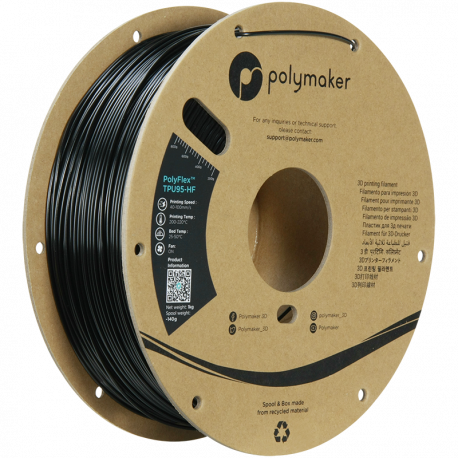 Пластик для 3D печати Polymaker PolyFlex TPU95-HF Черный