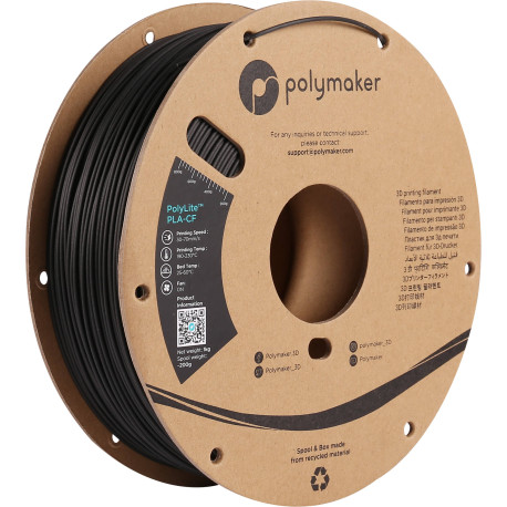 Пластик для 3д печати PolyLite PLA-CF Чёрный