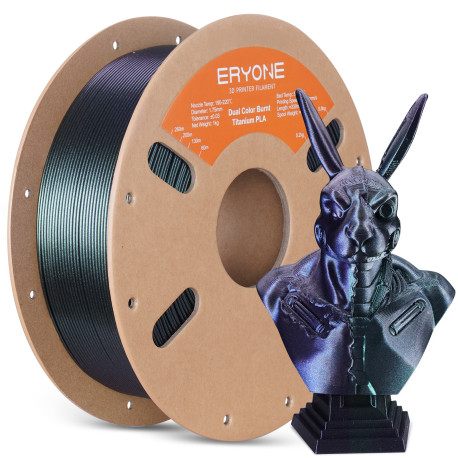 Пластик для 3D печати Dual Color Burnt Titanium PLA B0281003 Green & Purple Blue