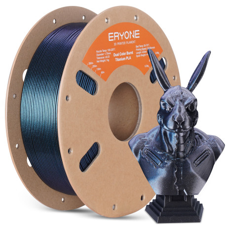 Пластик для 3D печати Dual Color Burnt Titanium PLA B0281006 Black & Blue