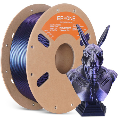 Пластик для 3D печати Dual Color Burnt Titanium PLA B0281008 Black & Purple Blue