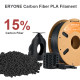 Пластик для 3D печати PLA Carbon Fiber Black