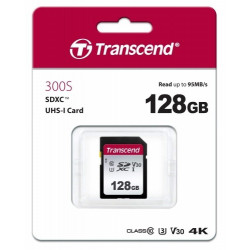 Карта памяти SD 128GB  Transcend TS128GSDC300S